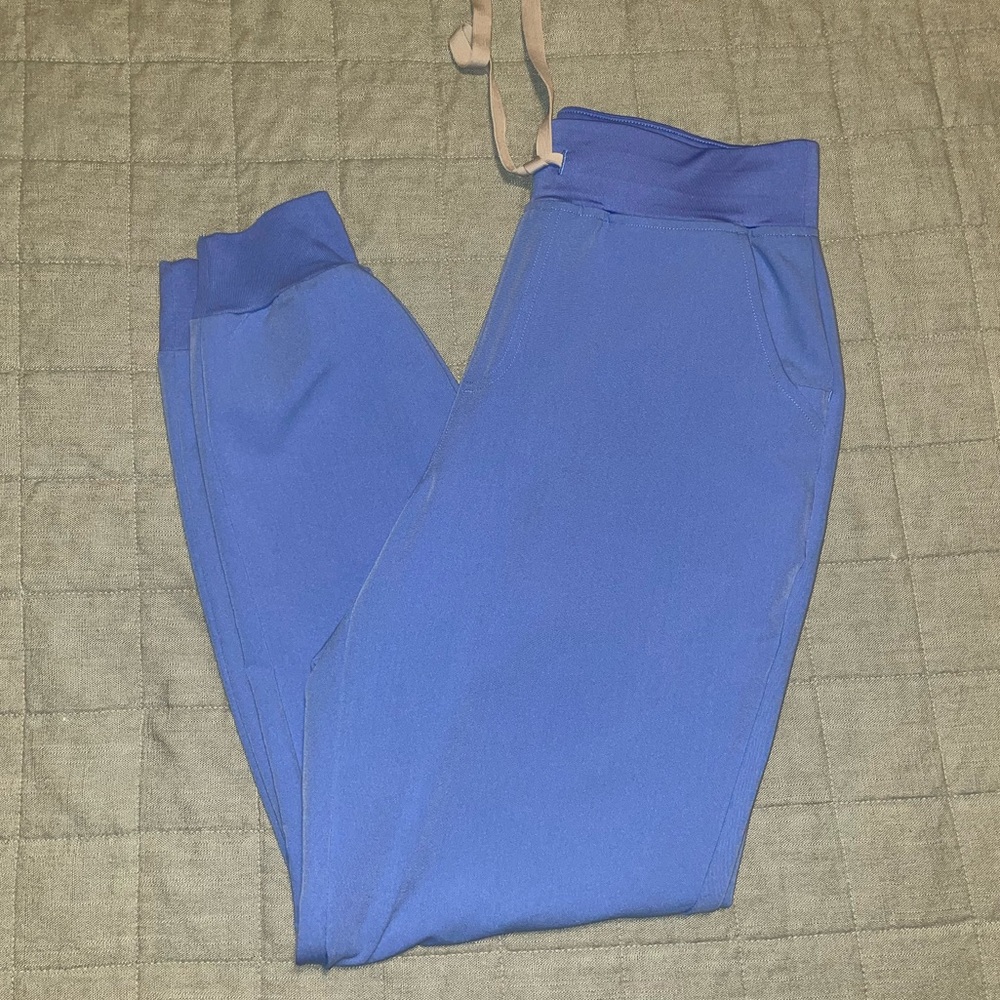Figs ceil blue medium high waist Zamora jogger